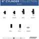 Cylinder 1 Light 6 inch Black Outdoor Ceiling Mount Cylinder in Standard